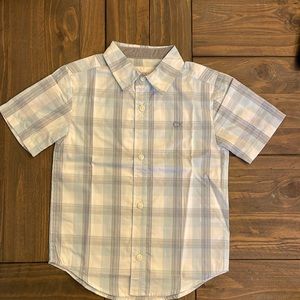 NWT CK Little Boys Plaid Shirt. Short Sleeved. Size 5